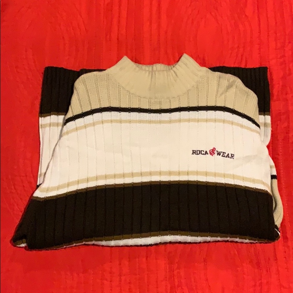 Brown, Tan, & White Rocawear Sweater
